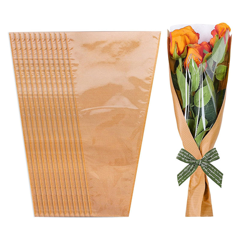 Kraft Paper Flowers Gift Bag